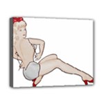 blonde Pinup Canvas 10  x 8  (Stretched)