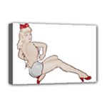 blonde Pinup Deluxe Canvas 18  x 12  (Stretched)