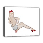 blonde Pinup Deluxe Canvas 20  x 16  (Stretched)