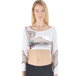 blonde Pinup Long Sleeve Crop Top (Tight Fit)