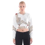 blonde Pinup Women s Cropped Sweatshirt