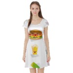 Kawaii Food Short Sleeve Skater Dress