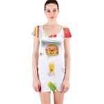 Kawaii Food Short Sleeve Bodycon Dress