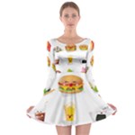 Kawaii Food Long Sleeve Skater Dress