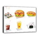 Kawaii Food Canvas 16  x 12  (Stretched)