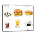 Kawaii Food Canvas 20  x 16  (Stretched)