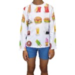 Kawaii Food Kid s Long Sleeve Swimwear