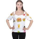 Kawaii Food Women s Cutout Shoulder Tee