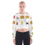 Kawaii Food Women s Cropped Sweatshirt