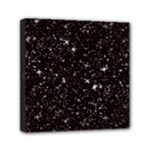 black white Stars Mini Canvas 6  x 6  (Stretched)