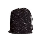 black white Stars Drawstring Pouch (Large)