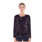 black white Stars Women s Long Sleeve T-shirt