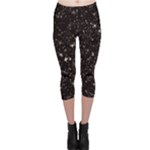 black white Stars Capri Leggings 