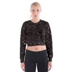 black white Stars Women s Cropped Sweatshirt