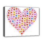 heart Emoji Deluxe Canvas 20  x 16  (Stretched)