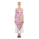 heart Emoji Full Print Maxi Dress