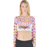 heart Emoji Long Sleeve Crop Top (Tight Fit)