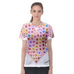 heart Emoji Women s Sport Mesh Tee