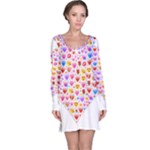 heart Emoji Long Sleeve Nightdress