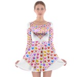 heart Emoji Long Sleeve Skater Dress