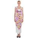 heart Emoji Fitted Maxi Dress