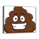 Emoji Poop Canvas 14  x 11  (Stretched)