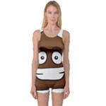 Emoji Poop One Piece Boyleg Swimsuit