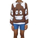 Emoji Poop Kid s Long Sleeve Swimwear