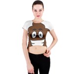 Emoji Poop Crew Neck Crop Top