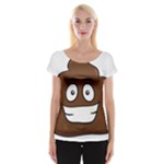 Emoji Poop Women s Cap Sleeve Top