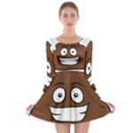 Emoji Poop Long Sleeve Skater Dress