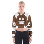 Emoji Poop Women s Cropped Sweatshirt