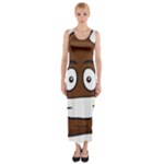 Emoji Poop Fitted Maxi Dress