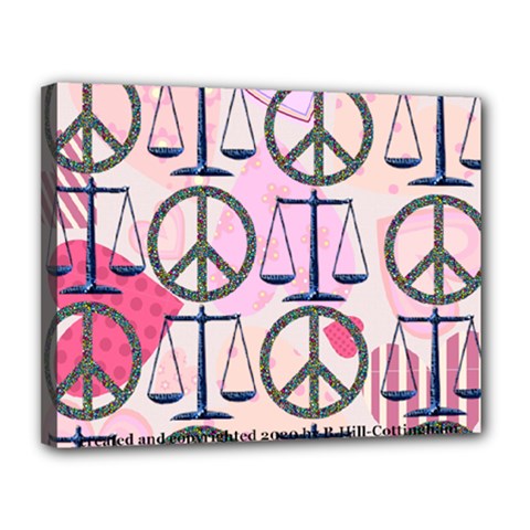 Canvas Word Art  Peace and Justice  Canvas 14  x 11  (Stretched) from ArtsNow.com