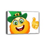 St patricks Emoji  Mini Canvas 6  x 4  (Stretched)