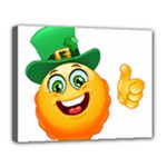 St patricks Emoji  Canvas 14  x 11  (Stretched)