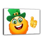 St patricks Emoji  Canvas 18  x 12  (Stretched)