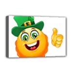 St patricks Emoji  Deluxe Canvas 18  x 12  (Stretched)