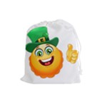 St patricks Emoji  Drawstring Pouch (Large)