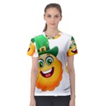 St patricks Emoji  Women s Sport Mesh Tee