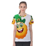 St patricks Emoji  Women s Cotton Tee