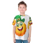 St patricks Emoji  Kid s Cotton Tee