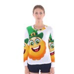 St patricks Emoji  Women s Long Sleeve T-shirt