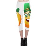 St patricks Emoji  Capri Leggings 