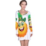 St patricks Emoji  Long Sleeve Nightdress