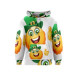 St patricks Emoji  Kids Zipper Hoodie