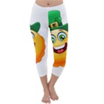 St patricks Emoji  Capri Winter Leggings 