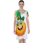 St patricks Emoji  Short Sleeve Nightdress