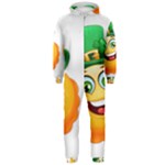 St patricks Emoji  Hooded Jumpsuit (Men)