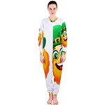 St patricks Emoji  OnePiece Jumpsuit (Ladies)